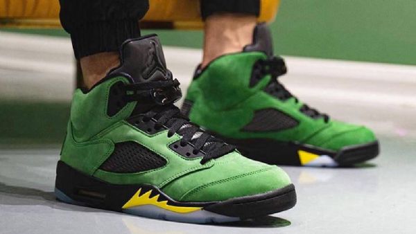 Nike Air Jordan 5 Oregon Ducks Elevate Sko Herre Grønn
