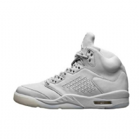 Nike Air Jordan 5 Premium Pure Platinum Sko Herre Hvite