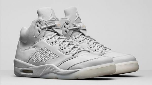 Nike Air Jordan 5 Premium Pure Platinum Sko Herre Hvite