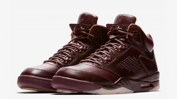 Nike Air Jordan 5 Premium Sko Herre Burgunder