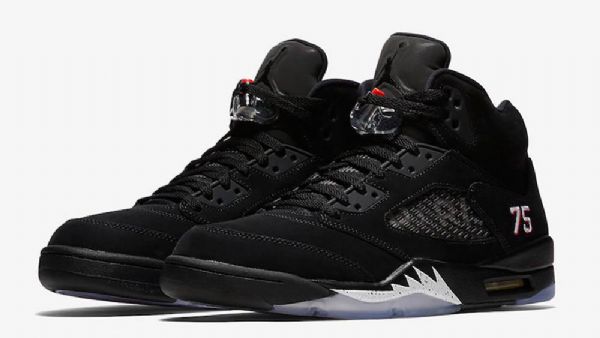Nike Air Jordan 5 Psg Sko Herre Svarte