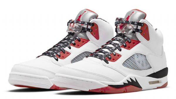 Nike Air Jordan 5 Quai 54 Sko Herre Hvite
