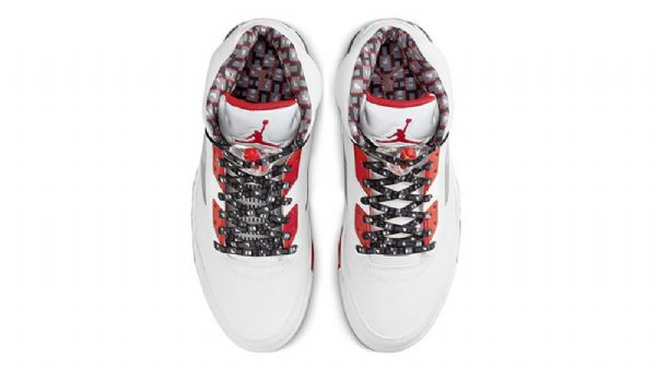 Nike Air Jordan 5 Quai 54 Sko Herre Hvite