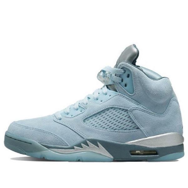 Nike Air Jordan 5 Retro Basketball Shoes Dame Blå