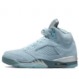 Nike Air Jordan 5 Retro Basketball Shoes Dame Blå