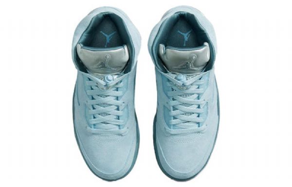Nike Air Jordan 5 Retro Basketball Shoes Dame Blå