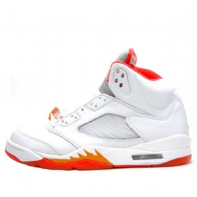 Nike Air Jordan 5 Retro Basketball Shoes Dame Hvite