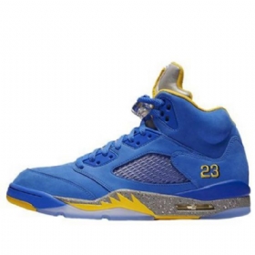 Nike Air Jordan 5 Retro Basketball Shoes Herre Blå
