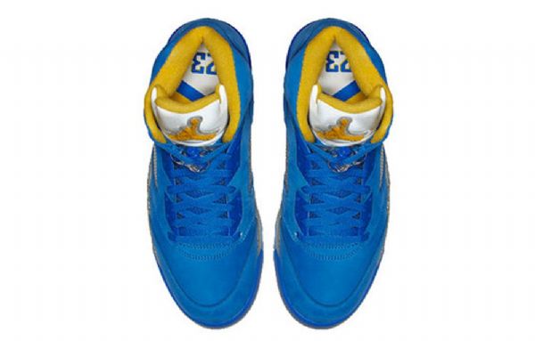 Nike Air Jordan 5 Retro Basketball Shoes Herre Blå