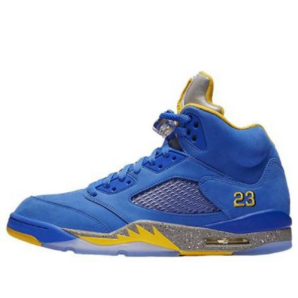 Nike Air Jordan 5 Retro Basketball Shoes Herre Blå