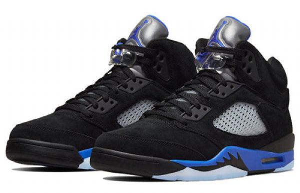 Nike Air Jordan 5 Retro Basketball Shoes Herre Blå