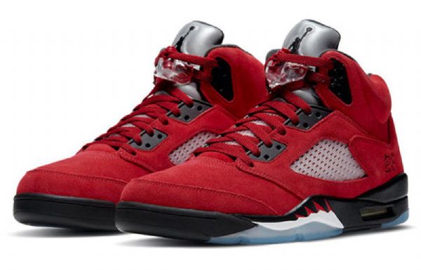 Nike Air Jordan 5 Retro Basketball Shoes Herre Rød