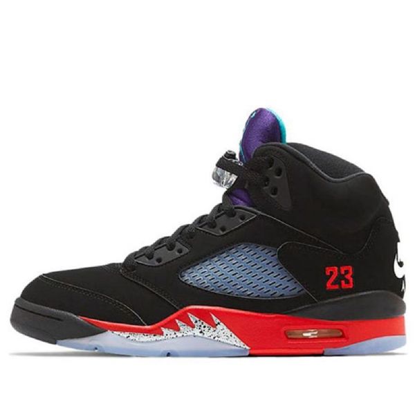 Nike Air Jordan 5 Retro Basketball Shoes Herre Svarte