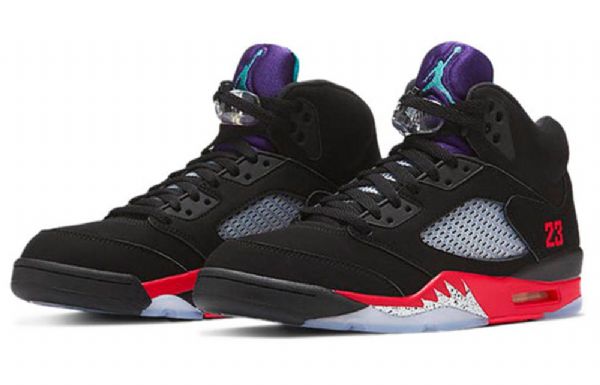 Nike Air Jordan 5 Retro Basketball Shoes Herre Svarte