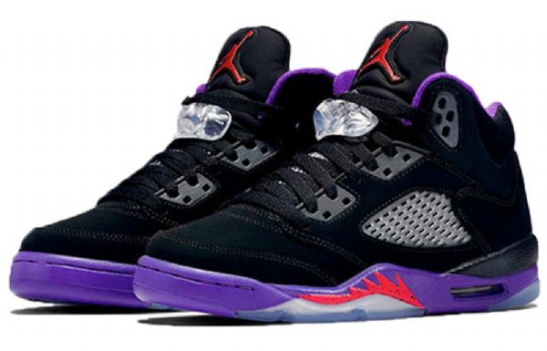 Nike Air Jordan 5 Retro Gg Basketball Shoes Herre Svarte Lilla