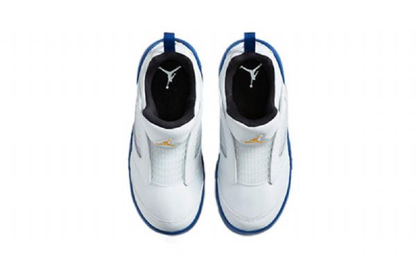 Nike Air Jordan 5 Retro Little Flex Bp Basketball Shoes Barn Hvite Blå