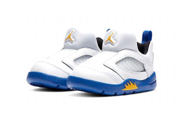 Nike Air Jordan 5 Retro Little Flex Td Sko Barn Hvite Blå