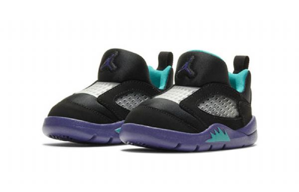 Nike Air Jordan 5 Retro Little Flex Td Sko Barn Svarte