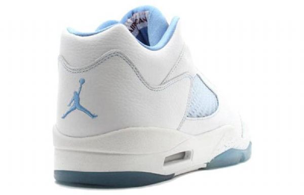 Nike Air Jordan 5 Retro Low Tops Basketball Shoes Dame Blå Hvite