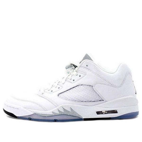 Nike Air Jordan 5 Retro Low Tops Basketball Shoes Dame Hvite