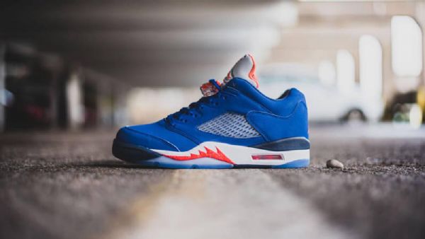 Nike Air Jordan 5 Retro Low Tops Knicks Sko Herre Svarte