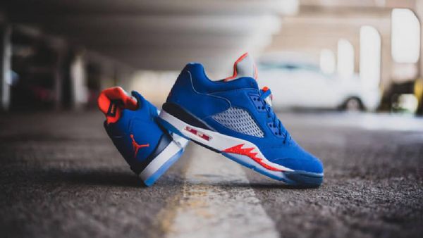 Nike Air Jordan 5 Retro Low Tops Knicks Sko Herre Svarte