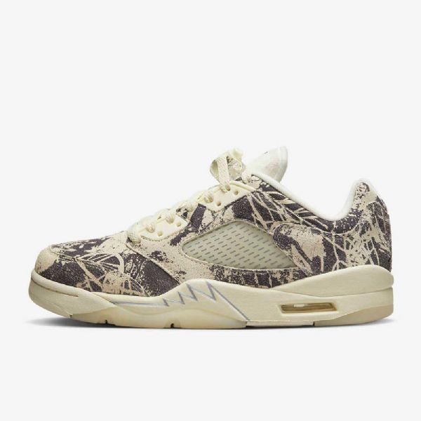 Nike Air Jordan 5 Retro Low Tops Sko Dame Hvite Svarte