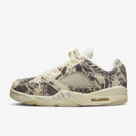 Nike Air Jordan 5 Retro Low Tops Sko Dame Hvite Svarte