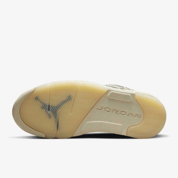 Nike Air Jordan 5 Retro Low Tops Sko Dame Hvite Svarte