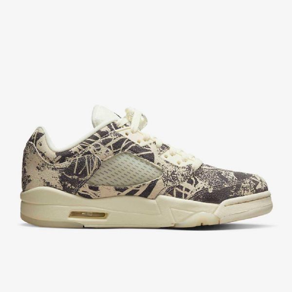 Nike Air Jordan 5 Retro Low Tops Sko Dame Hvite Svarte