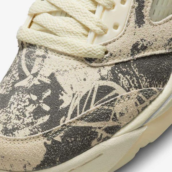 Nike Air Jordan 5 Retro Low Tops Sko Dame Hvite Svarte