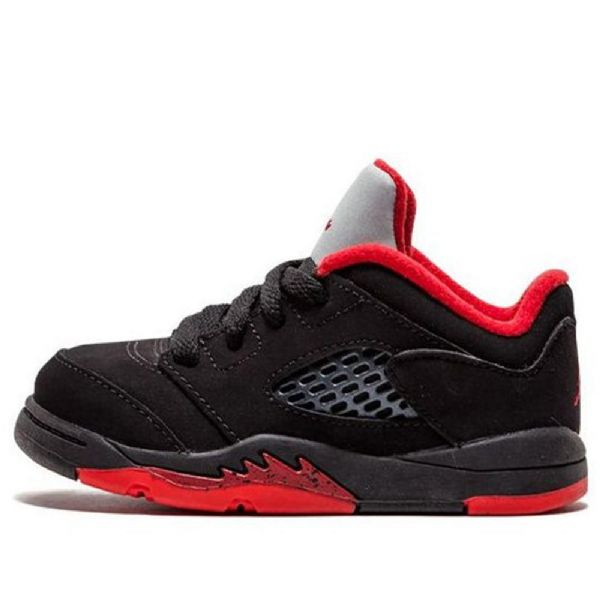 Nike Air Jordan 5 Retro Low Tops Td Sko Barn Svarte Rød