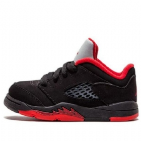 Nike Air Jordan 5 Retro Low Tops Td Sko Barn Svarte Rød