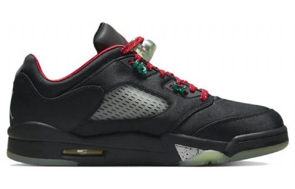 Nike Air Jordan 5 Retro Low Tops X Clot Jade Basketball Shoes Herre Svarte