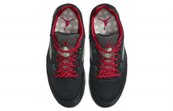 Nike Air Jordan 5 Retro Low Tops X Clot Jade Basketball Shoes Herre Svarte