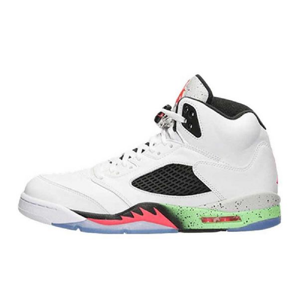 Nike Air Jordan 5 Retro Poison Sko Herre Hvite Grønn