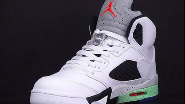 Nike Air Jordan 5 Retro Poison Sko Herre Hvite Grønn
