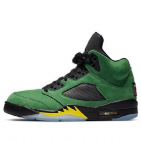 Nike Air Jordan 5 Retro Se Basketball Shoes Herre Grønn Svarte
