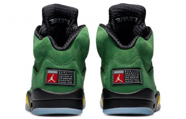 Nike Air Jordan 5 Retro Se Basketball Shoes Herre Grønn Svarte