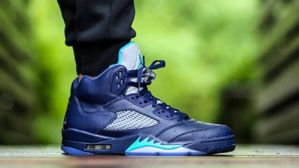 Nike Air Jordan 5 Retro Sko Herre Marineblå