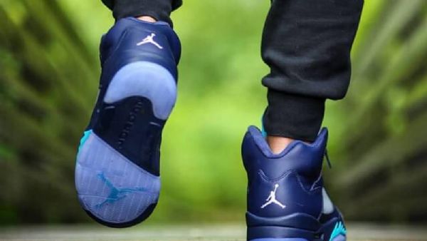 Nike Air Jordan 5 Retro Sko Herre Marineblå