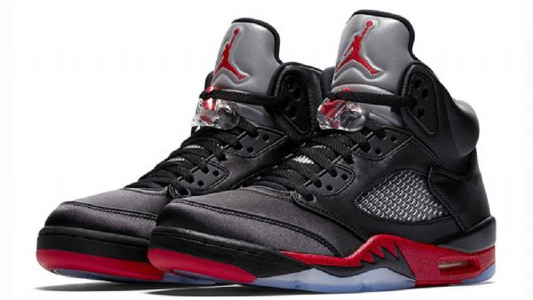 Nike Air Jordan 5 Retro Sko Herre Svarte Rød