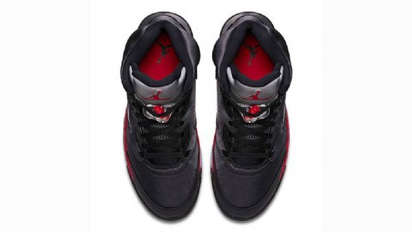 Nike Air Jordan 5 Retro Sko Herre Svarte Rød