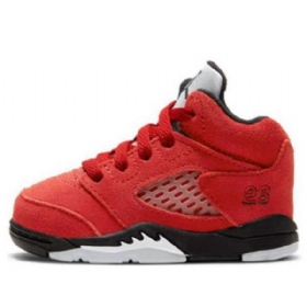 Nike Air Jordan 5 Retro Td Basketball Shoes Herre Rød