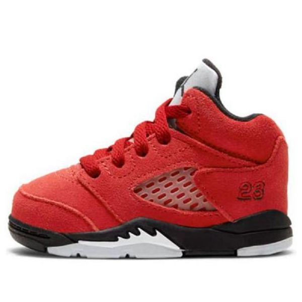 Nike Air Jordan 5 Retro Td Basketball Shoes Herre Rød