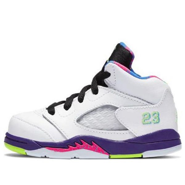 Nike Air Jordan 5 Retro Td Sko Barn Hvite