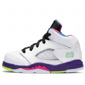 Nike Air Jordan 5 Retro Td Sko Barn Hvite
