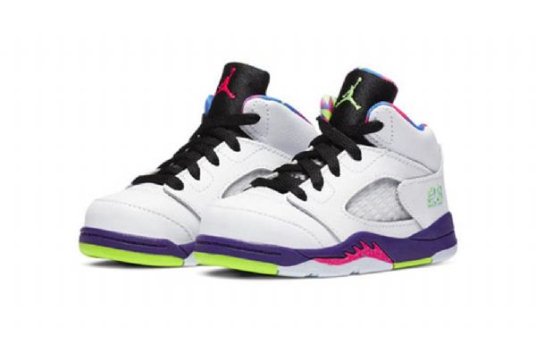 Nike Air Jordan 5 Retro Td Sko Barn Hvite