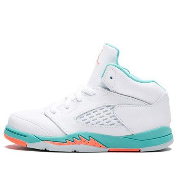 Nike Air Jordan 5 Retro Td Sko Barn Lyse Turkis