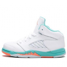 Nike Air Jordan 5 Retro Td Sko Barn Lyse Turkis